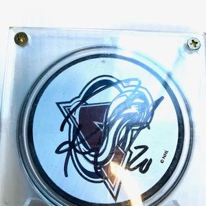 Rene Corbet 1999 Colorado Avelanch Signed Puck